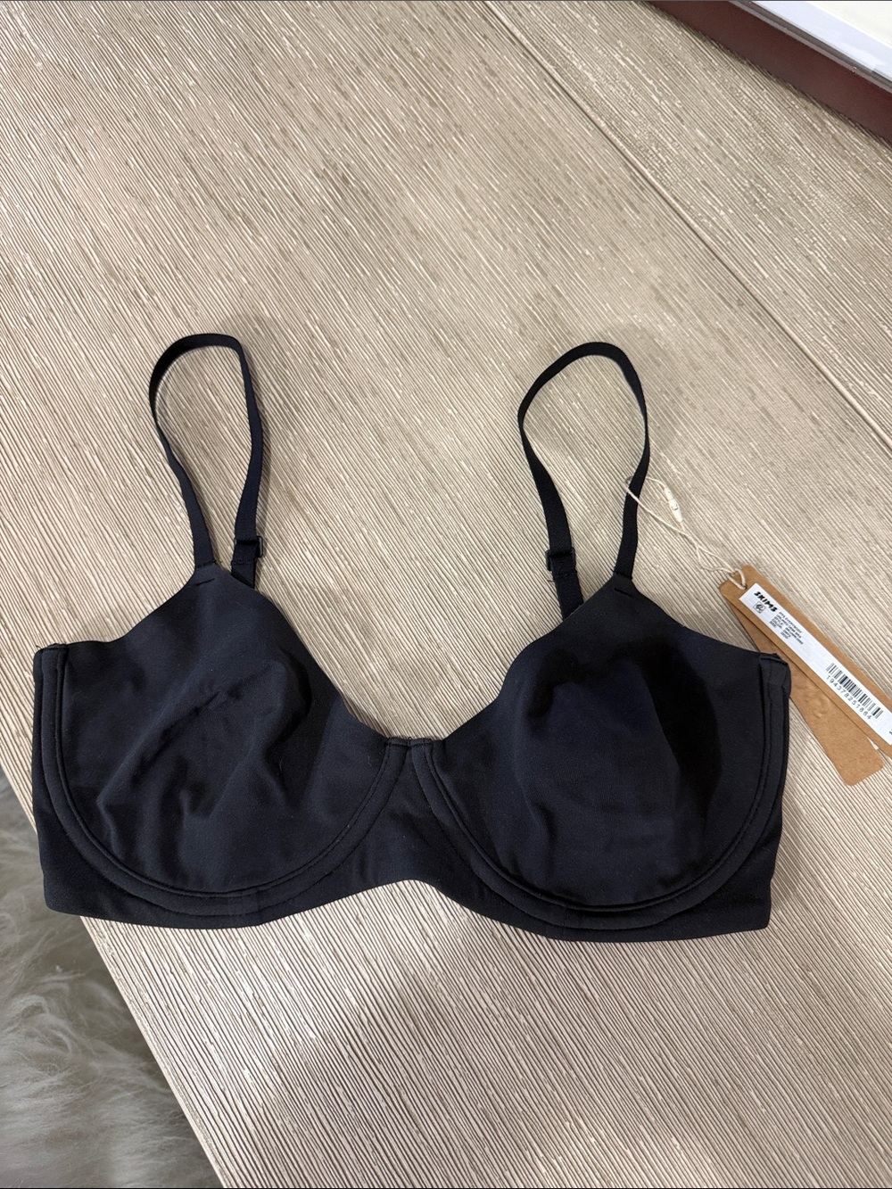 Skims unlined demi underwire cup bra black onyx 32DD